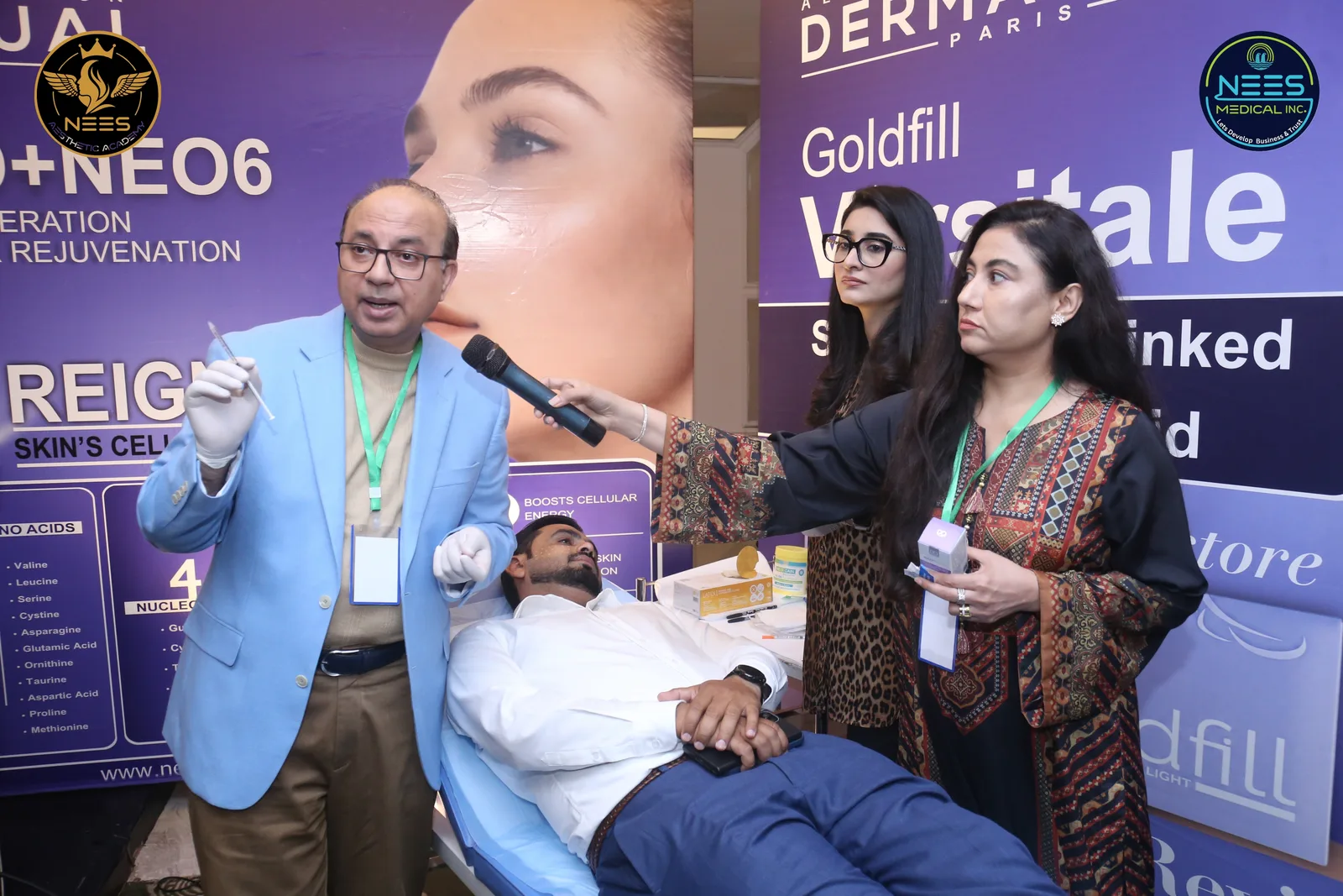 NEES Medical DQ Paris launch event live demonstration at Indigo Heights Lahore.